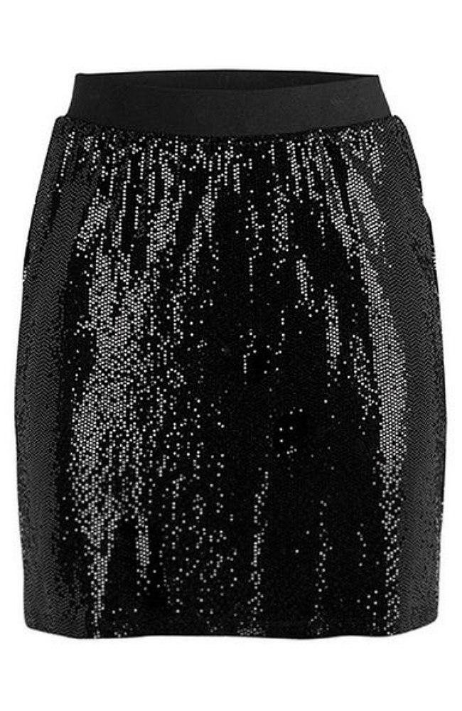 Sequin Black Skirt XS