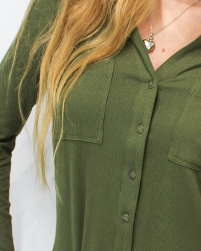 Soft Knit Button Down