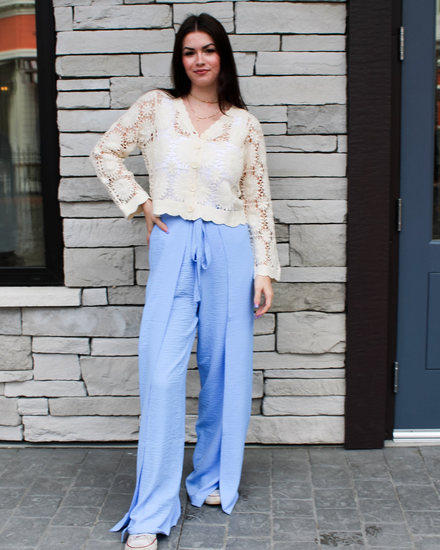 Breanne Wide Leg Overlap Trousers