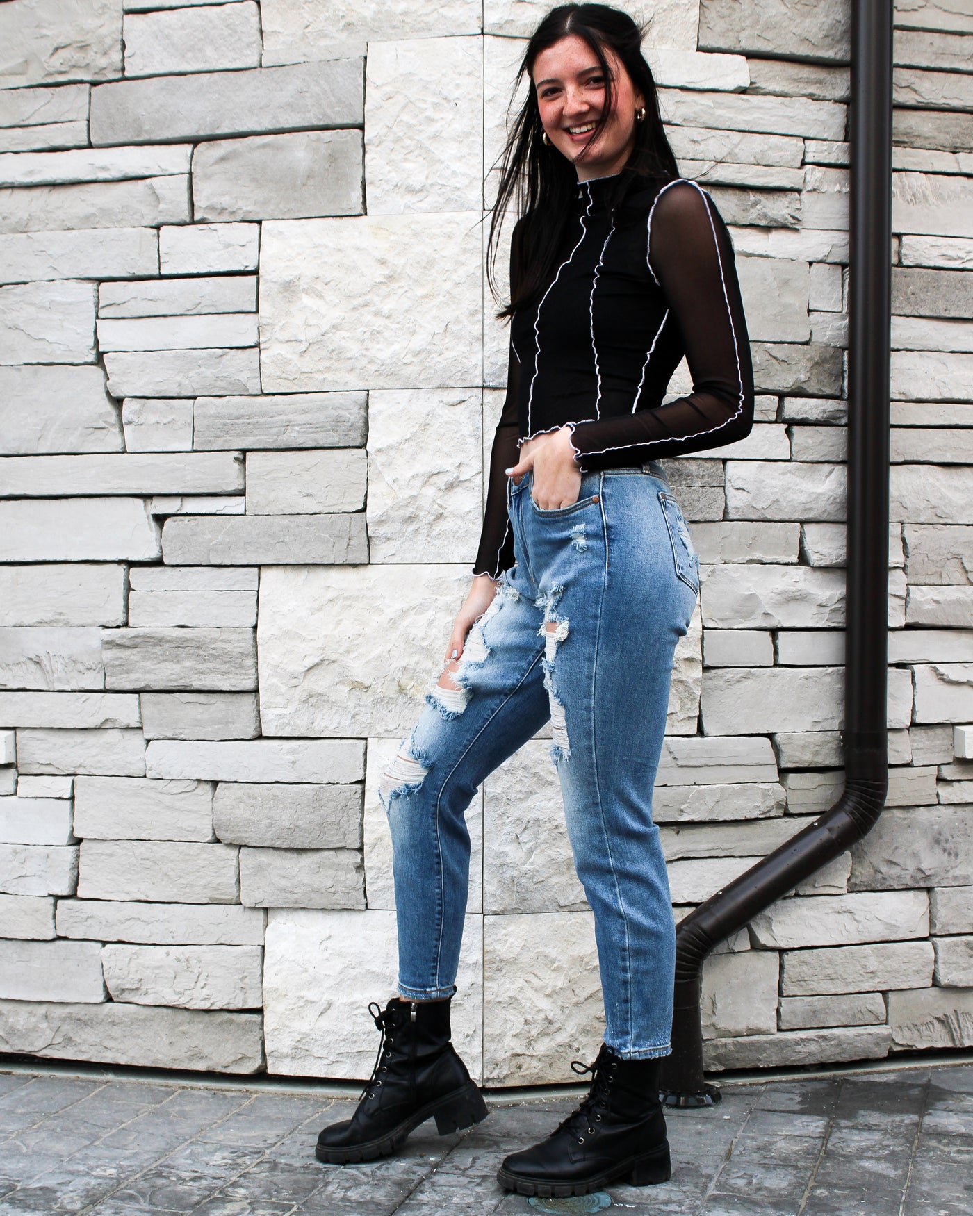 High Rise Boyfriend Jeans