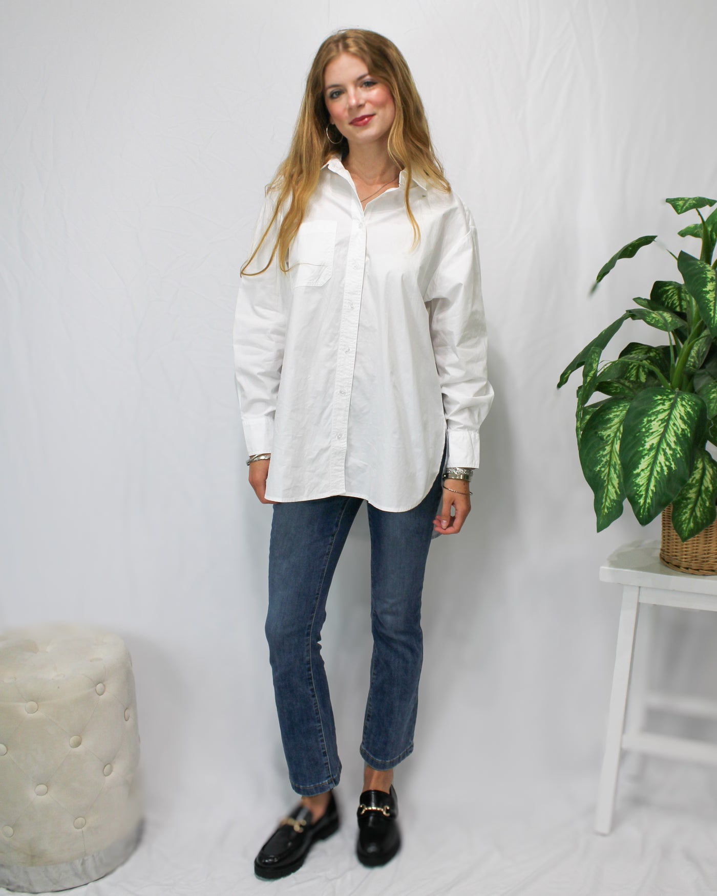 Loose Fit Button-Up