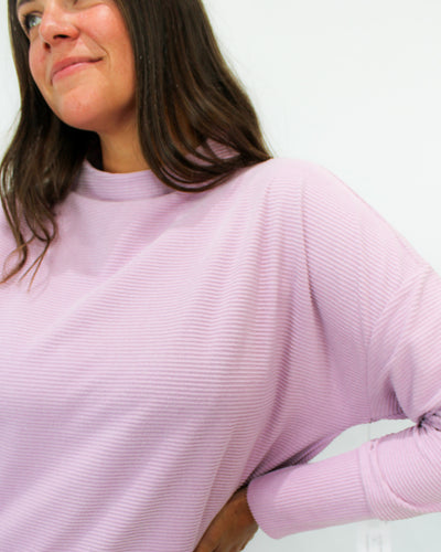 Ribbed Funnel Neck Tunic