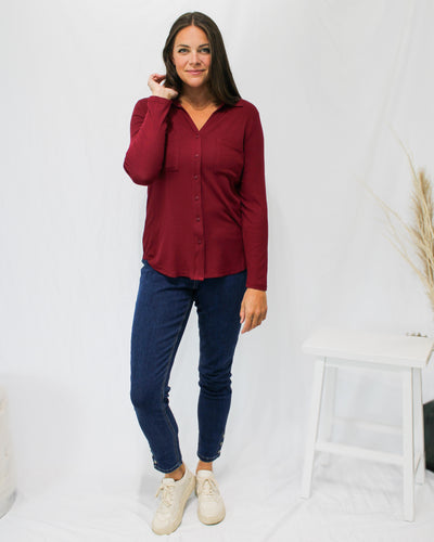 Soft Knit Button Down