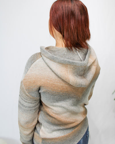 Hooded Space Dye Sweater