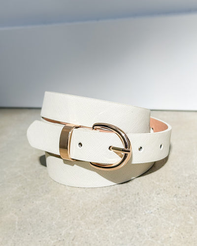 Textured Belt with Rounded Buckle