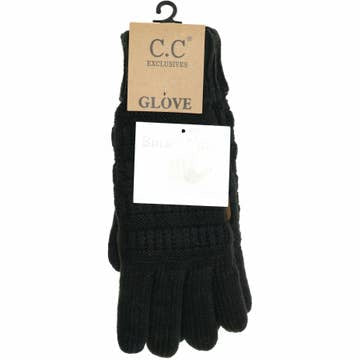 Knit Fuzzy Lined Smart Tip Gloves