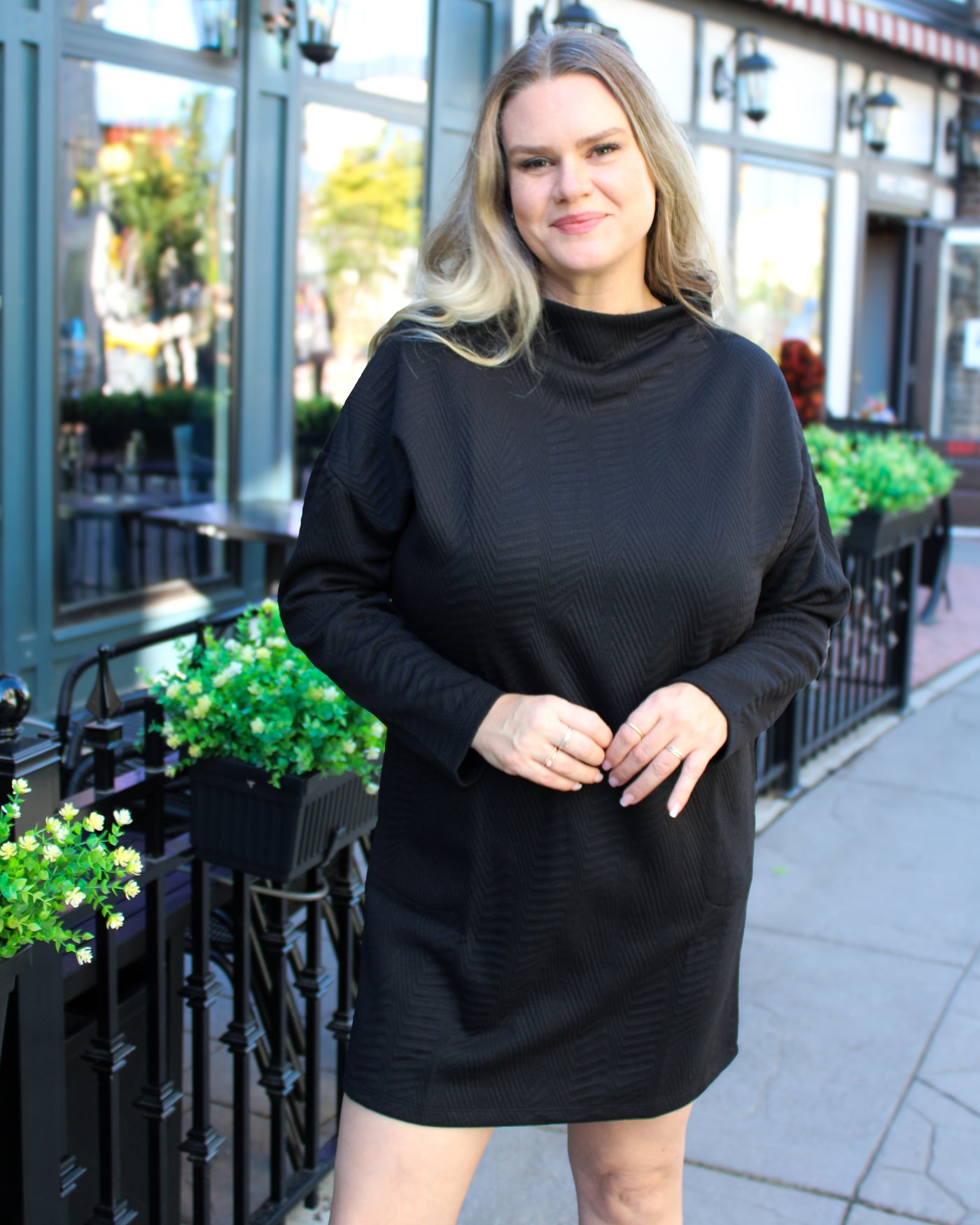 Sweater Dress With Pockets