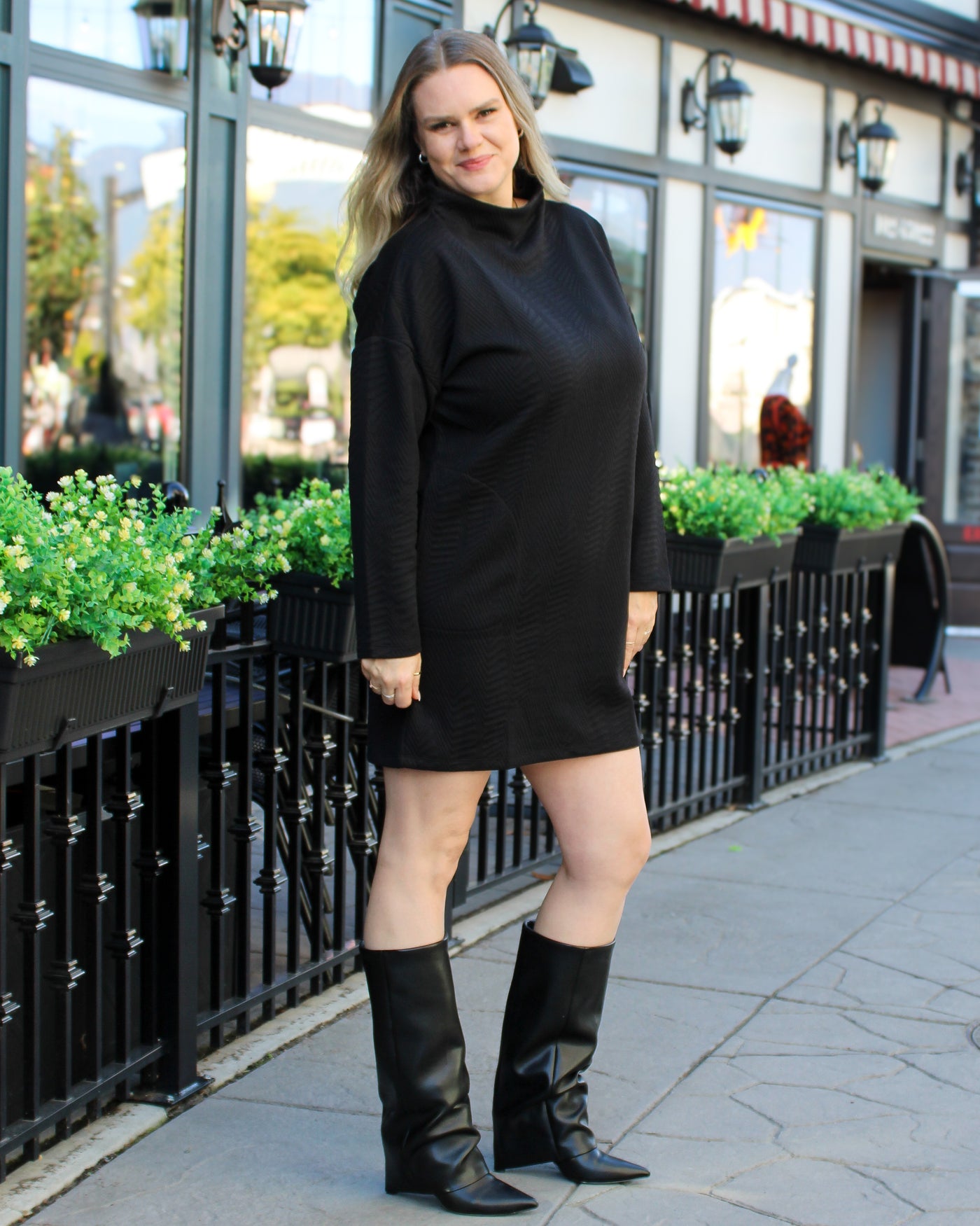 Sweater Dress With Pockets