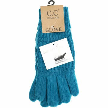 Knit Fuzzy Lined Smart Tip Gloves