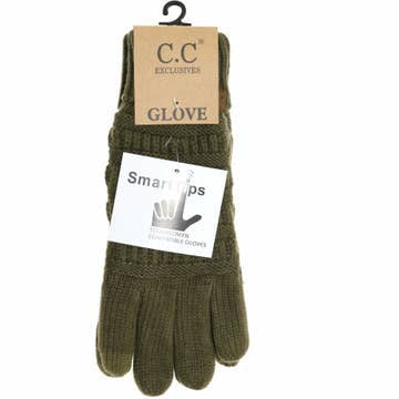 Knit Fuzzy Lined Smart Tip Gloves