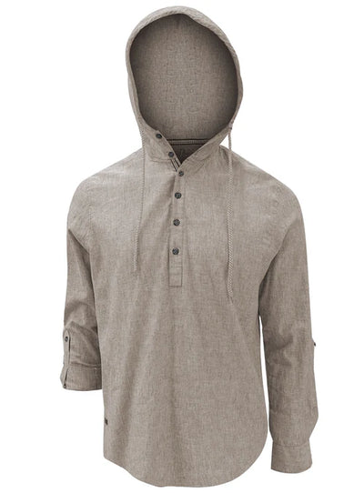 Joey Linen Hooded Pop Over